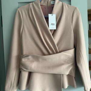 The Fold Belleville Top Sculpt Stretch Crepe Pink